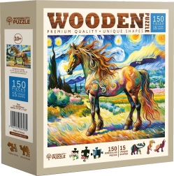 Drvene puzzle moderni konj 150 dijelova WOODEN CITY