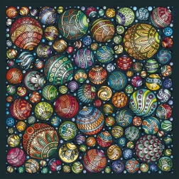 Kvadratne puzzle Palapeli – šarene kuglice, 248 dijelova