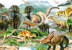 dino puzzle život dinosaura 100 xl dijelova