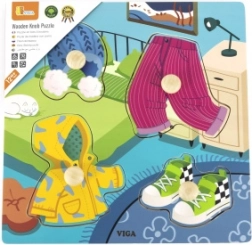 Viga drvene puzzle s ručkama odjeća
