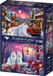Puzzle Spremni za Božić 2×500 dijelova BLUEBIRD