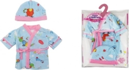 Plavi ogrtač s kapicom za lutke 40-45 cm