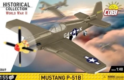 Konstrukcijski set COBI WWII – zrakoplov MUSTANG P-51B 1:48 (158 dijelova)