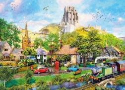 Puzzle Pod dvorcem Corfe 1000 dijelova