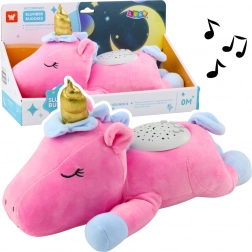 Plišana ružičasta jednorogica s projektorom i uspavankama