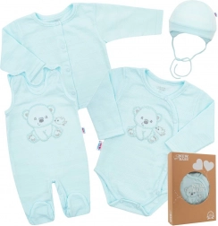 Dojenja set za rodilište New Baby Sweet Bear plava, vel. 62 (3–6 mjeseci)