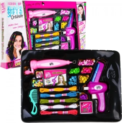 Set perlica za kosu i narukvice 2-u-1 za djecu 5+ s navlakačima i alatima za pletenje