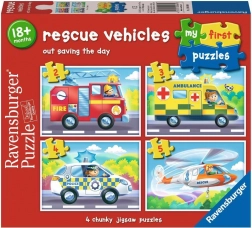 Ravensburger moje prve puzzle: Vozila hitnih službi 4u1