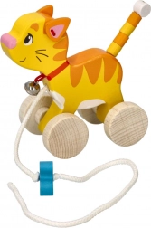 Drvena igračka na povlačenje mačkica