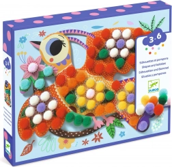 Kolaži s pomponima Ptice DJECO