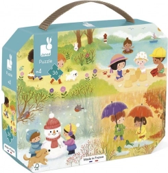 Janod puzzle u kovčežiću – četiri godišnja doba, 36 dijelova