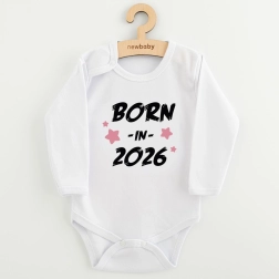 Dječji bodi s otiskom new baby born in 2026 ružičasti 62 (3–6 mj)