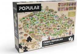 Puzzle karta Češke Republike 160 dijelova