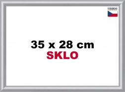 Plastični srebrni okvir 35x28 cm