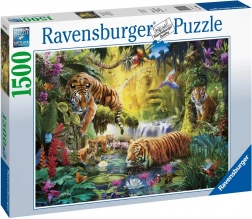 Puzzle od 1500 dijelova Mirni tigrovi RAVENSBURGER