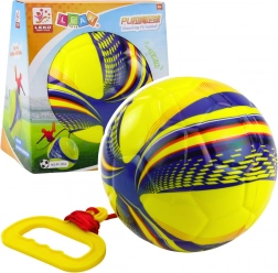Žuta pjenasta loptica na konopu sa skupljačem 14 cm