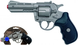 Policijski revolver metalni srebrni metalni 8 metaka