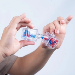 Fidget Blox Sound opuštajuća kocka – plava i crvena