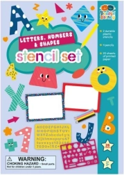 Šablone slova, brojke i oblici s kompletom bojica