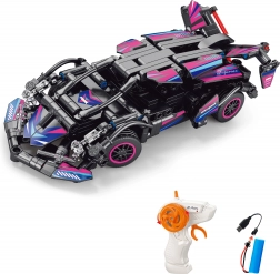 Komplet za sastavljanje ružičastog RC automobila na daljinsko upravljanje 19 cm – 323 dijela