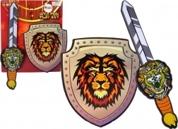 Viteški set od EVA pjene – mač i štit s motivom lava