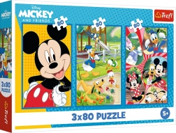 Puzzle 3x80 – tim MICKEY MOUSE od Trefla