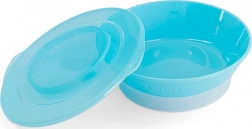 Twistshake zdjelica plava s poklopcem i protukliznom podlogom