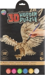 MOXY drvena 3D slagalica za bojanje – orao