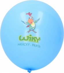 Plavi balon s tiskom WIKY 30 cm – pakiranje 100 kom