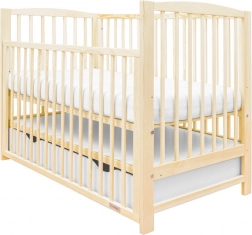 Dječji krevetić New Baby Lilly s pomičnom stranicom i ladicom – prirodni