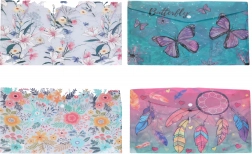 Plastična mapa za dokumente s druk-gumbom 35 × 25 cm – mix motiva