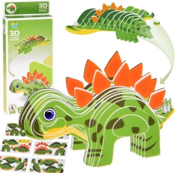 Puzzle 3D kartonski model – dinosaurus stegosaurus DIY