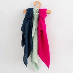 šarene pamučne pelene New Baby 70 × 80 cm, 3 kom – za djevojčice