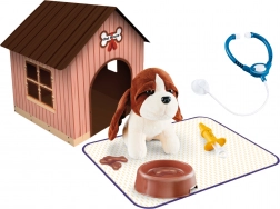 Plišani psić s kućicom i torbicom 18 cm