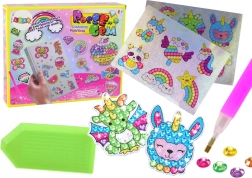 Set dijamantnih naljepnica – razni šareni uzorci