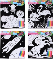 Kreativni baršunasti set 21,5 × 30 cm s 5 flomastera