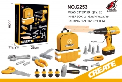 Žuti set malog majstora s ruksakom