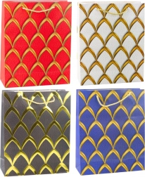 Poklon-vrećica sa zlatnim ukrasnim motivima 32 × 26 × 12 cm