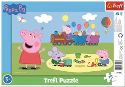 Puzzle s 15 dijelova Vlak Peppa Pig