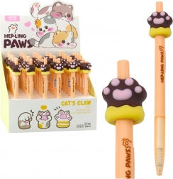 Gelin olovka Mačja šapica, smeđa, plavo tintalo, 15 cm, 0,5 mm