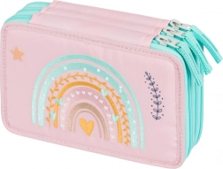 Školska troetažna pernica BAAGL Duga ružičasta