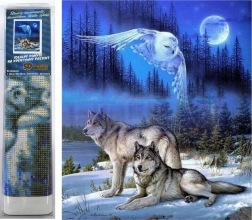 dijamantno slikanje Divlji puni mjesec 30 × 40 cm