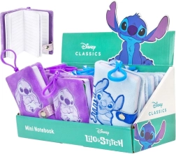 Mini bilježnica DISNEY Lilo & Stitch s plišanim površinom i privjeskom