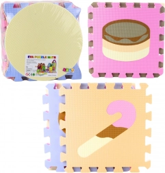 Meka EVA pjenasta podloga – puzzle, pastelna, životinje, 16 dijelova