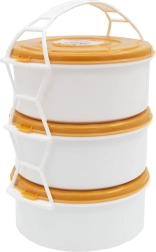 Posuda za hranu 3×1 l od plastike – mješavina boja
