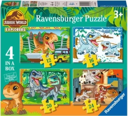 Puzzle Jurski svijet 4u1 za djecu (12, 16, 20, 24 dijelova) RAVENSBURGER