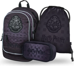 Školski set BAAGL Core HARRY POTTER Hogwarts crni – ruksak, pernica i vrećica