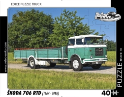 Puzzle Retro automobili Škoda 706 RTD – kamion, 40 dijelova