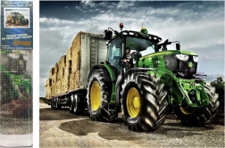 Dijamantno slikanje Traktor s prikolicom John Deere 30x40cm
