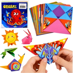 Dječji origami set s papirima u boji i uputama (100 listova)
